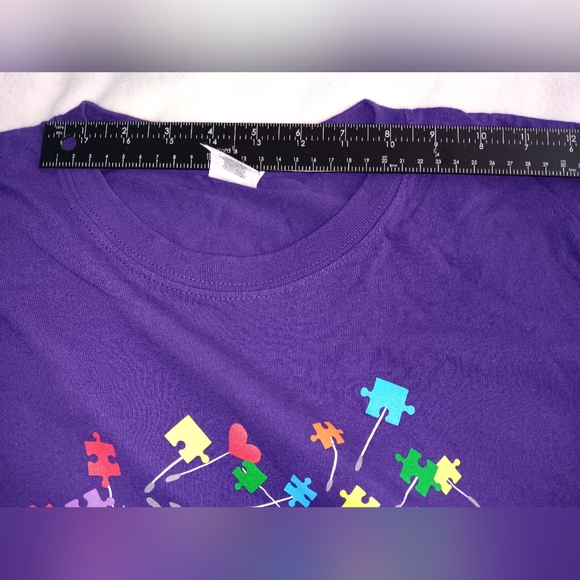 Autism Awareness Share Kindness and Love Gildan Heavy Cotton T-Shirt - Picture 4 of 7